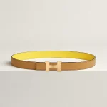 Mini Constance belt buckle & Reversible leather strap 24 mm